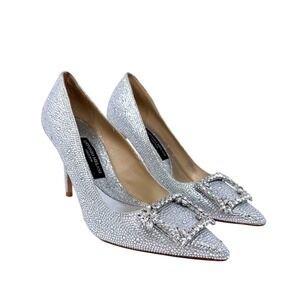 Antonio Melani Collection Vega Ornamented Crystal Pumps 7.5